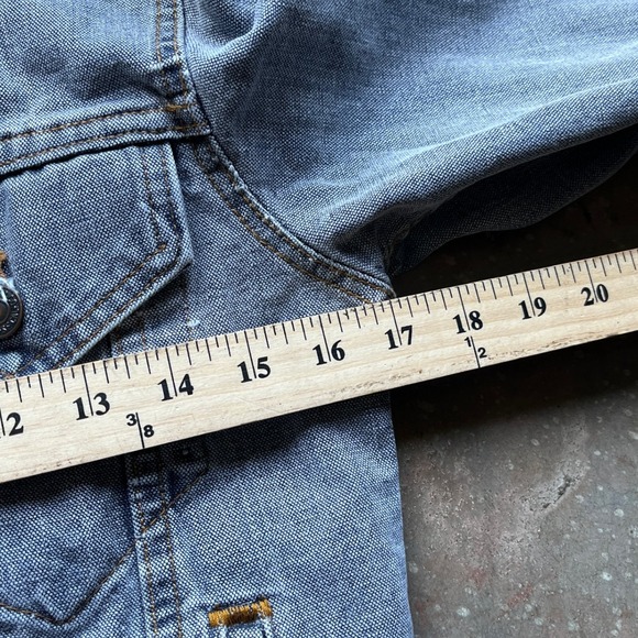 VTG Levi's Orange Tab Denim Trucker Jacket Gray Wash Women's Medium - Picture 5 of 6